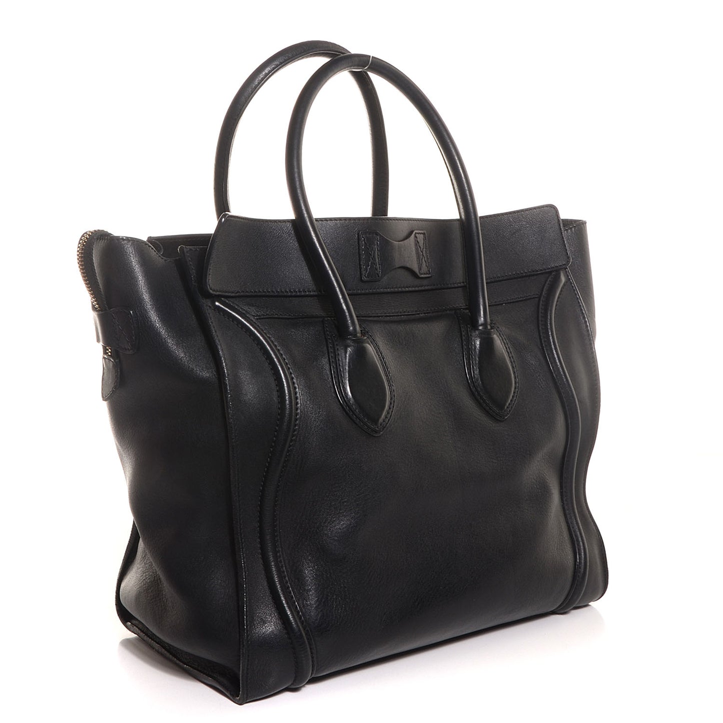 Smooth Calfskin Medium Luggage Black