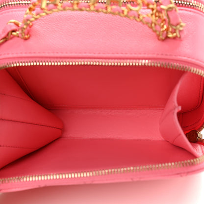 Chanel Caviar Quilted Pick Me Up Mini Vanity Case Pink 6 of 13
