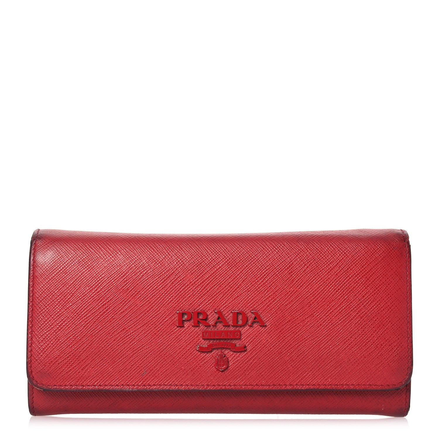 Prada Vitello Move Continental Flap Wallet Lacca 1 of 17