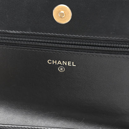 Chanel Caviar Quilted Boy Wallet On Chain WOC Black 6 of 14