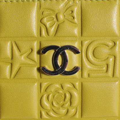 Chanel Lambskin Precious Symbols Pochette Chartreuse 5 of 8