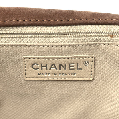 Chanel Ultra Soft Suede Calfskin Large Natural Beauty Flap Brown 5 of 8