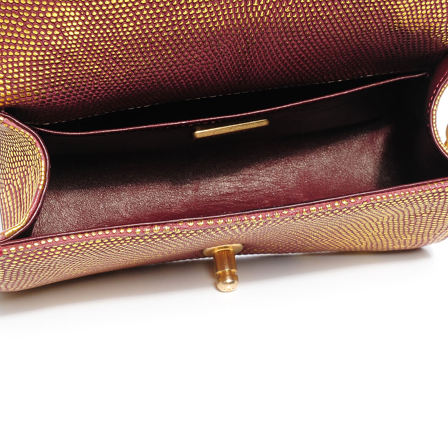 Chanel Metallic Lizard Small Boy Flap Gold 7 of 7