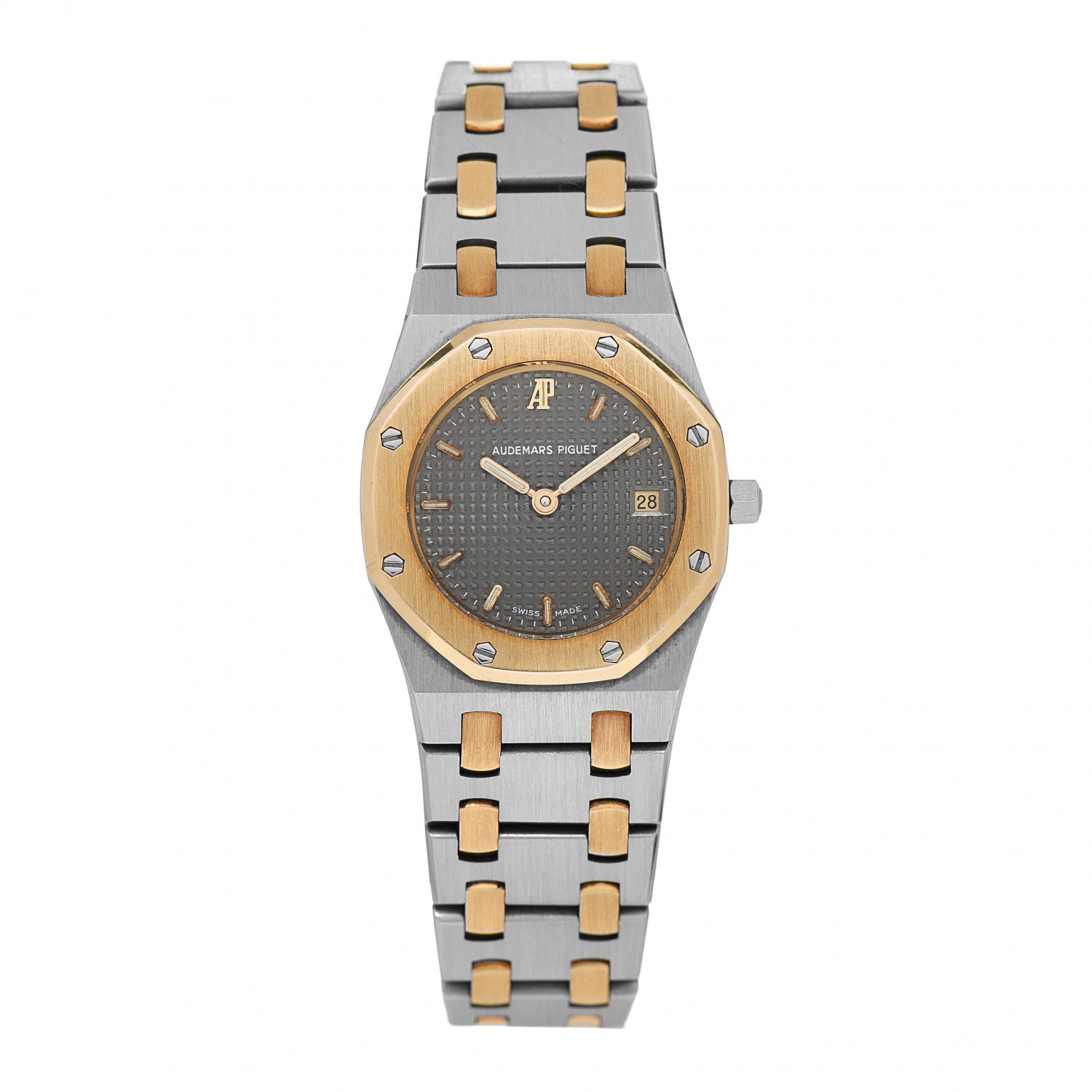 Audemars Piguet Stainless Steel 18K Yellow Gold 25mm Royal Oak Quartz Watch Grey 66270SA.OO.0722SA.01 1 of 4