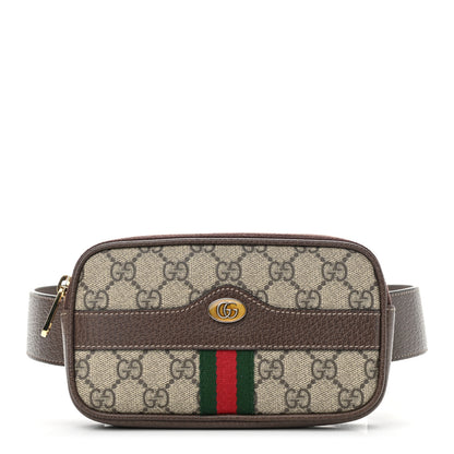 Gucci GG Supreme Monogram Web Ophidia Belted iPhone Case 85 34 Dark Brown 1 of 11