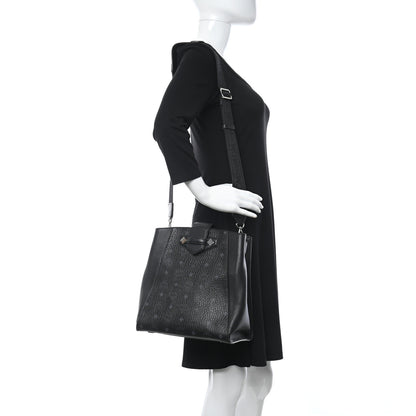 MCM Visetos Calfskin Essential Bucket Bag Black 2 of 10