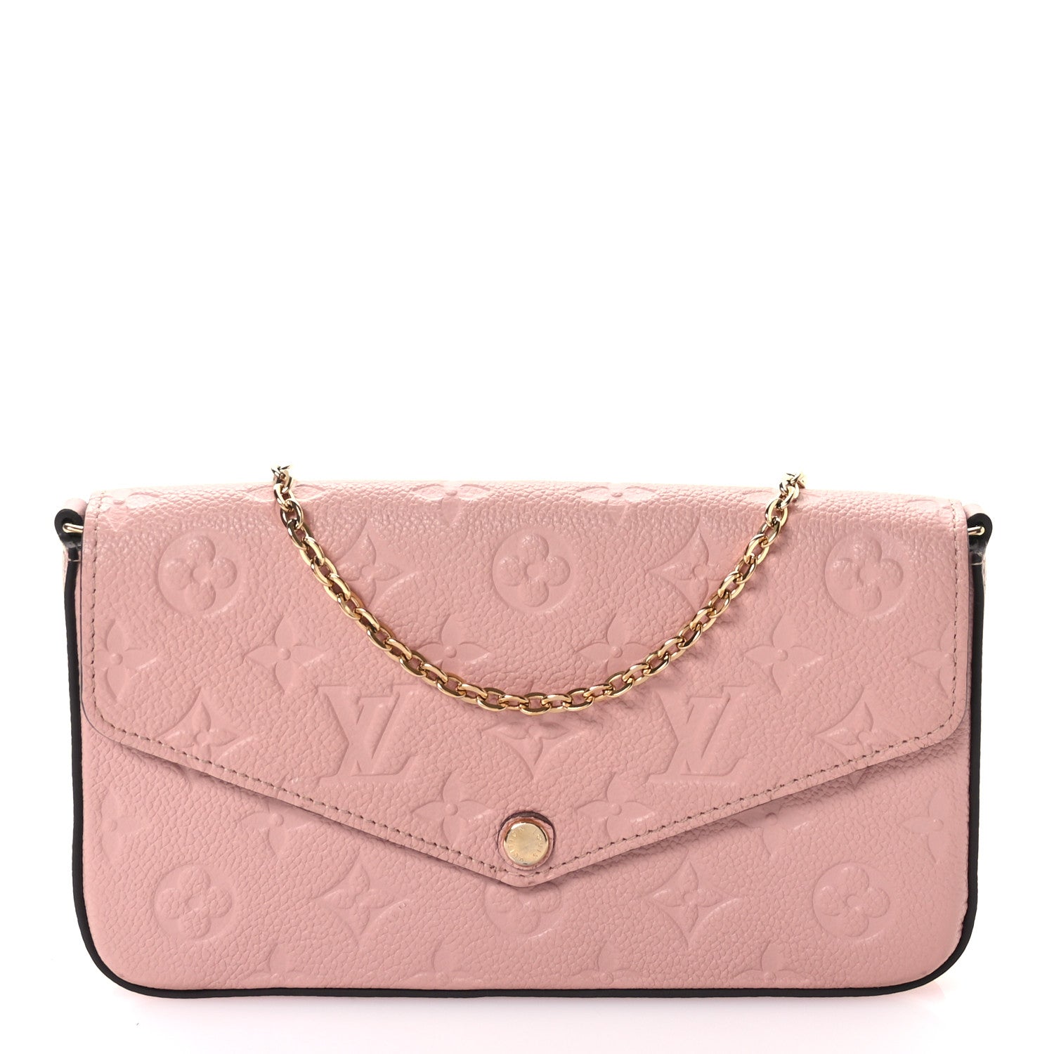 Louis Vuitton Empreinte Pochette Felicie Chain Wallet Rose Poudre 1 of 13