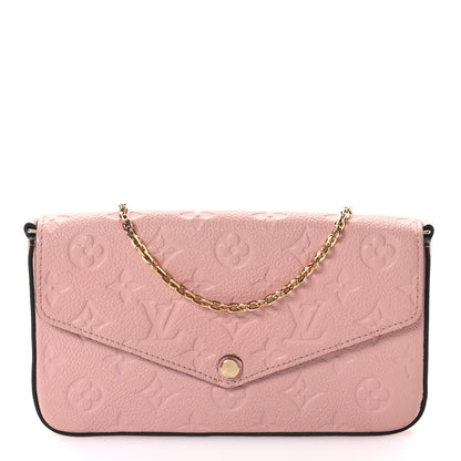 Louis Vuitton Empreinte Pochette Felicie Chain Wallet Rose Poudre 1 of 13