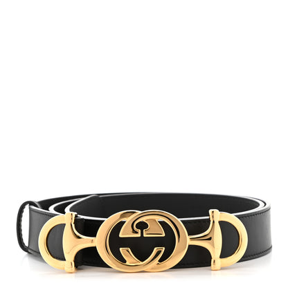Gucci Calfskin Zumi 30mm Belt 95 38 Black 1 of 5