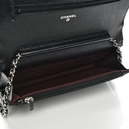 Chanel Caviar Quilted Wallet On Chain WOC Black 5 of 8