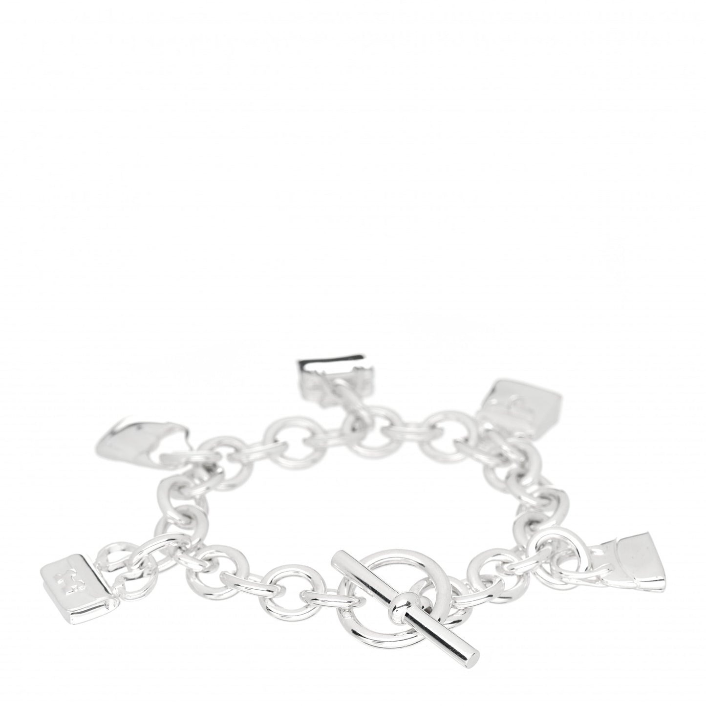 Sterling Silver Five Bags Amulette Charm Bracelet ST
