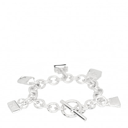 Hermes Sterling Silver Five Bags Amulette Charm Bracelet ST 3 of 5