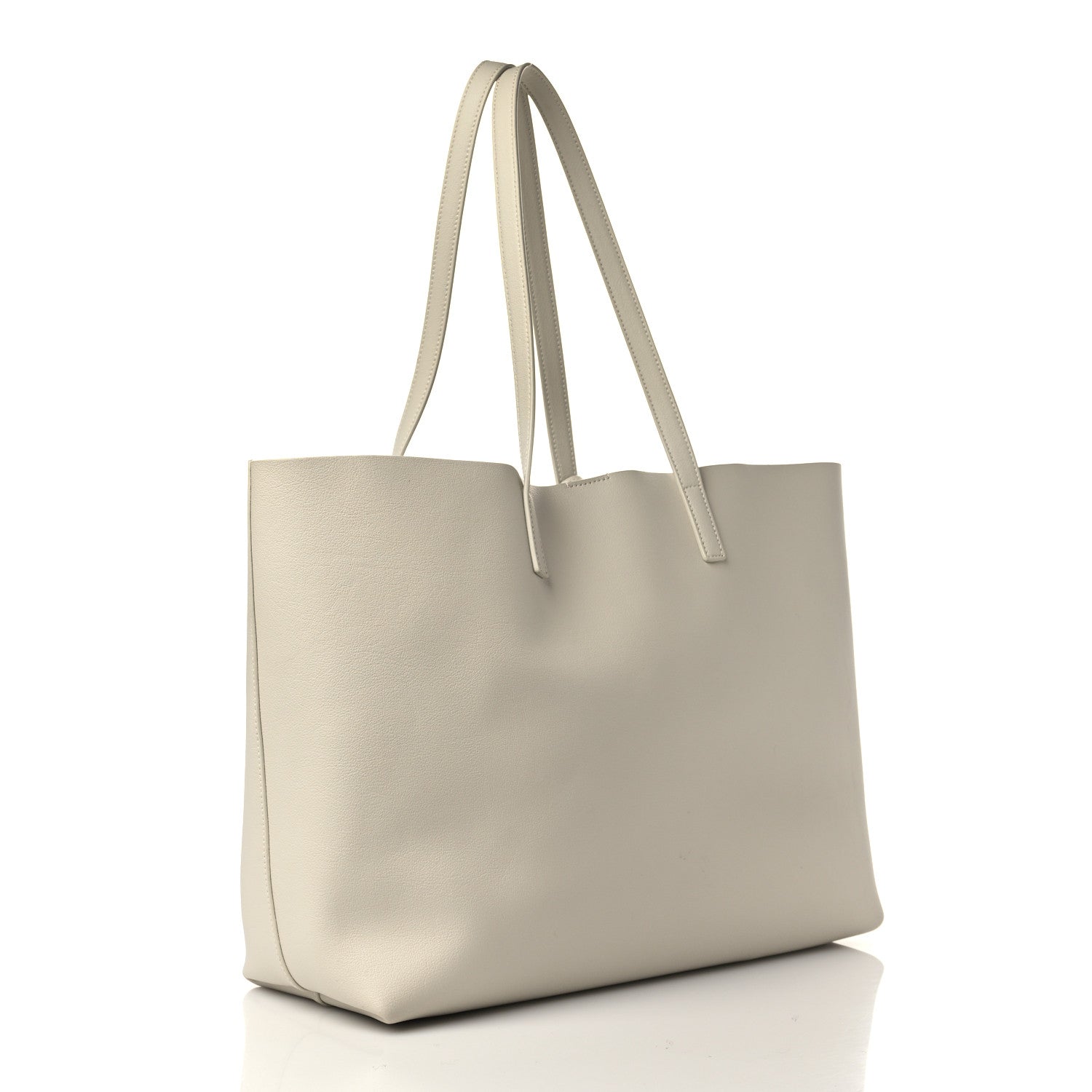 Saint Laurent Calfskin Large Shopping Tote Porcellana 3 of 9