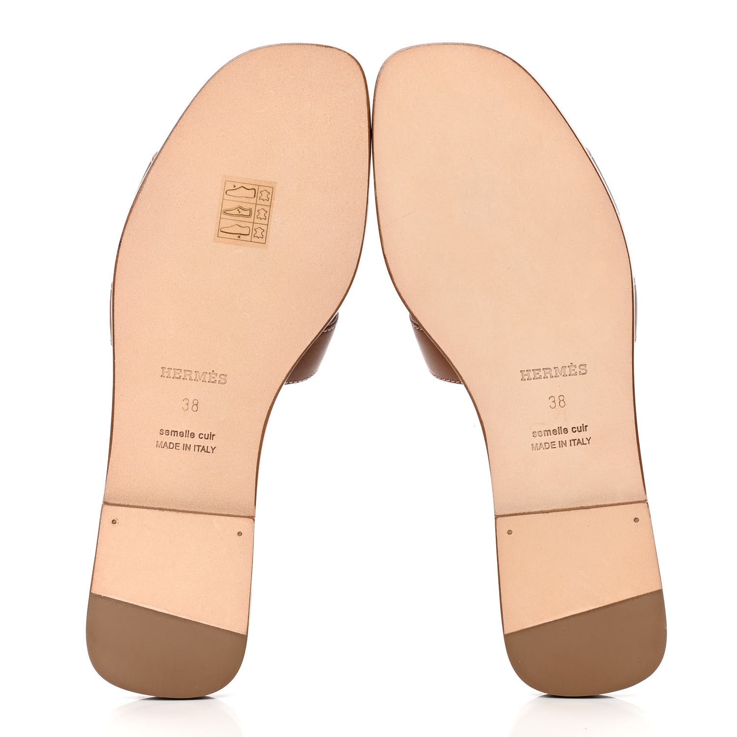 Box Calfskin Oran Sandals 38 Gold