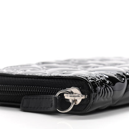 Chanel Patent Calfskin Lucky Symbols Zip Around Wallet Black 9 of 12