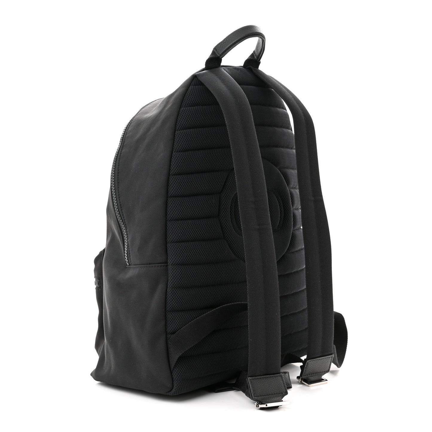 X KAWS Nylon Calfskin Logo Backpack Black