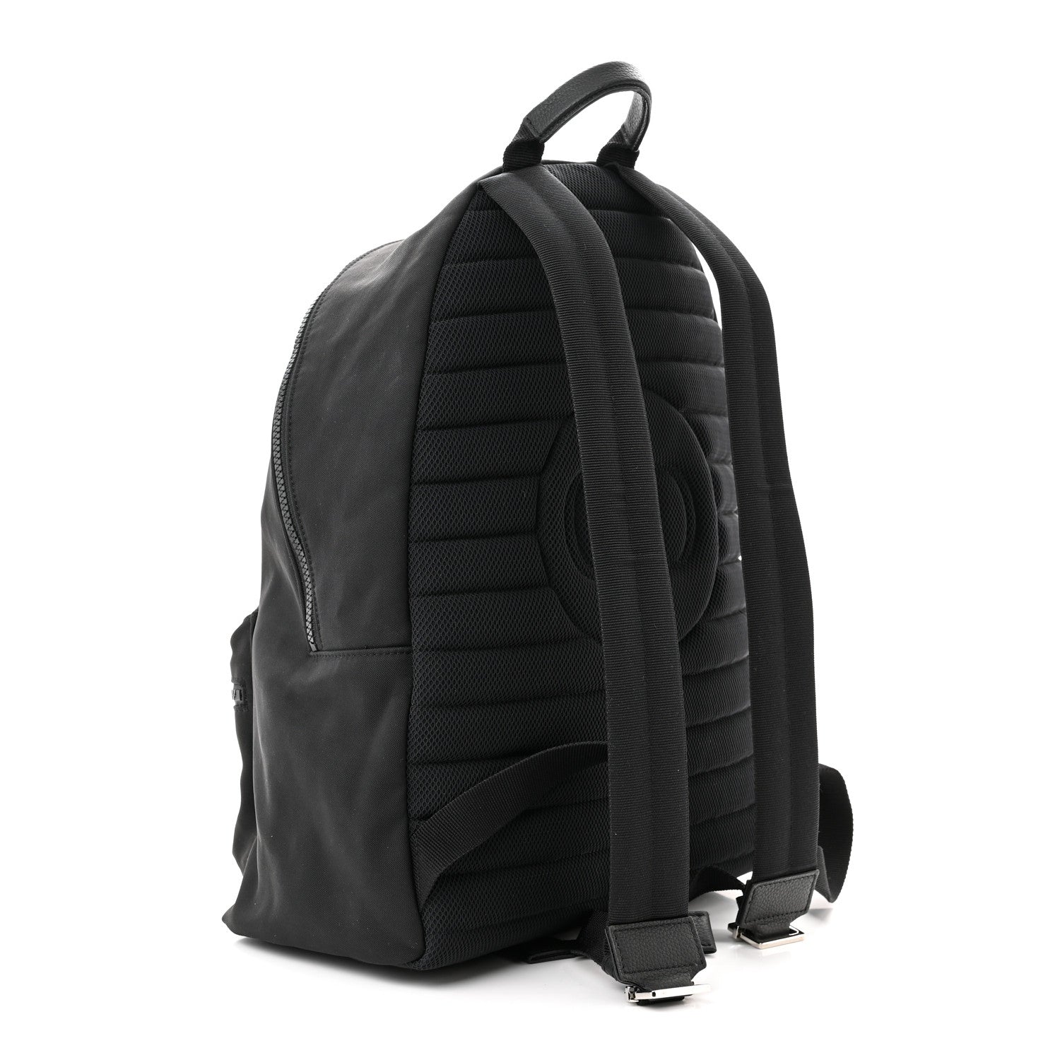 Christian Dior X KAWS Nylon Calfskin Logo Backpack Black 3 of 12