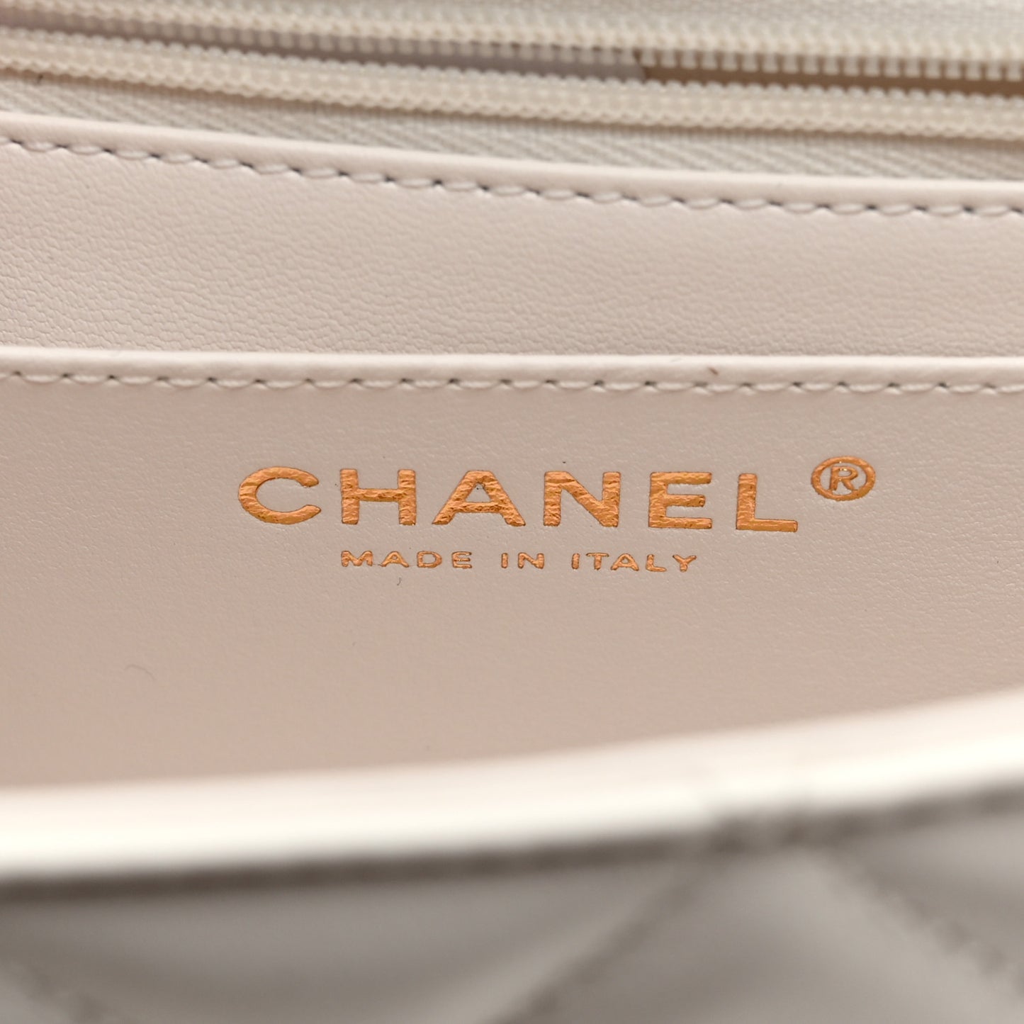 Lambskin Quilted Resin CC Mini Flap Bag White Black