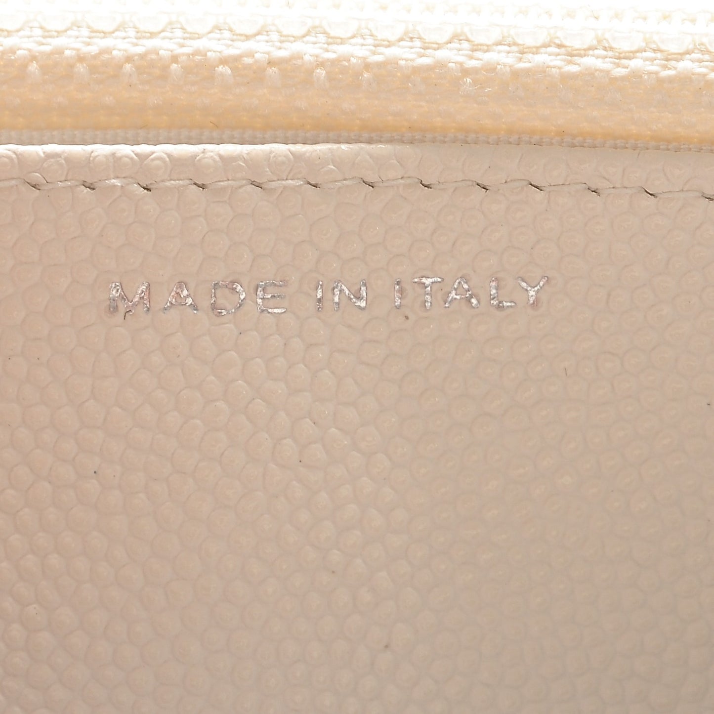 Caviar Quilted Boy Wallet On Chain WOC Ivory