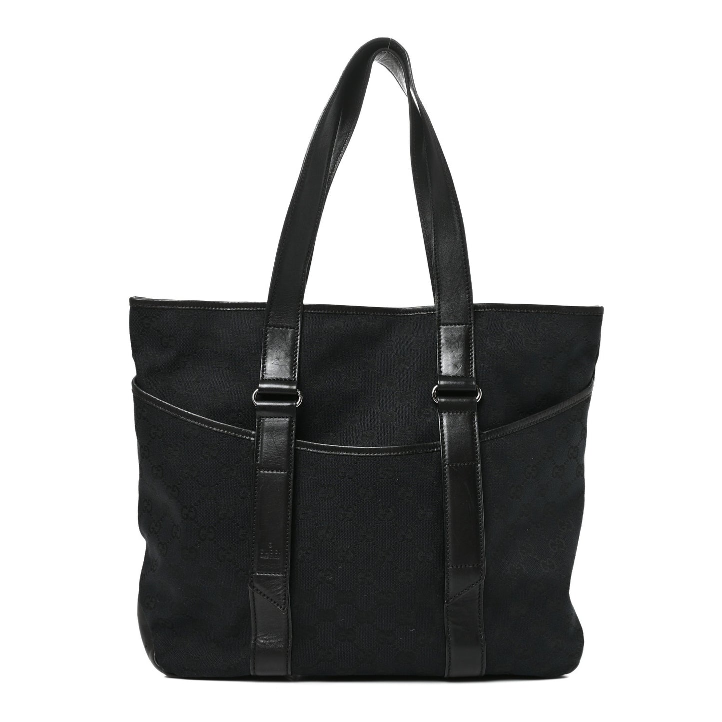 Monogram Calfskin Perforated Tote Black