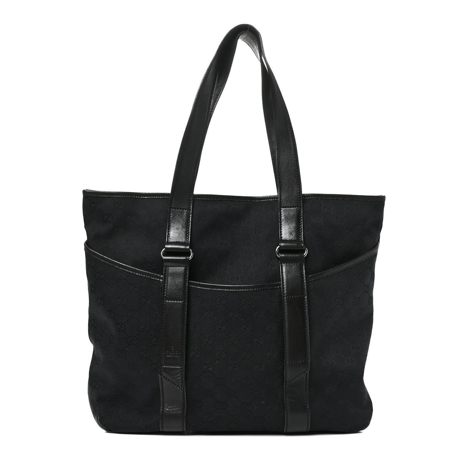 Gucci Monogram Calfskin Perforated Tote Black 1 of 10