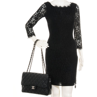 Chanel Caviar Jumbo Single Flap Black 2 of 8
