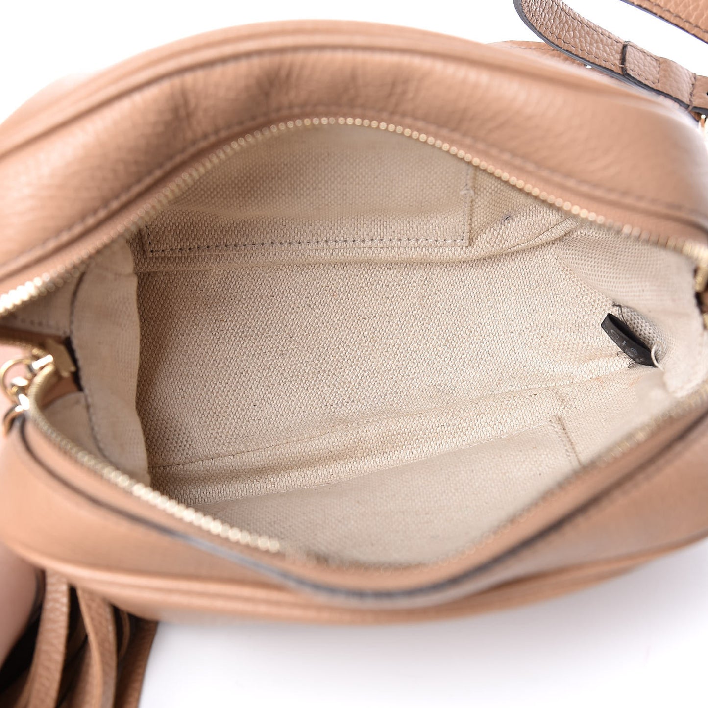 Pebbled Calfskin Small Soho Disco Bag Rose Beige