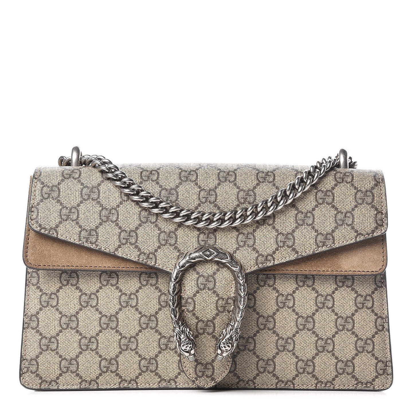 GG Supreme Monogram Small Dionysus Shoulder Bag Taupe