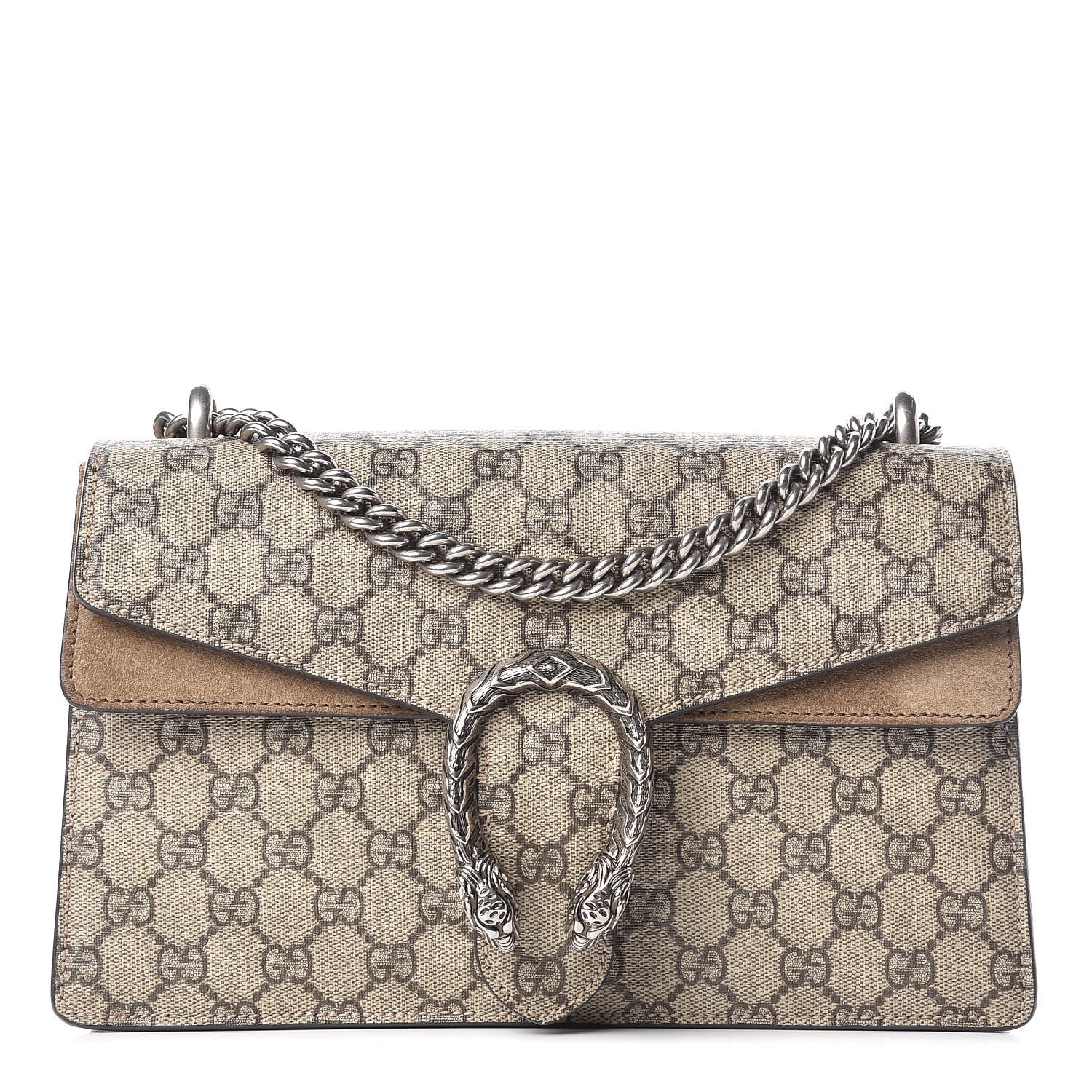 Gucci GG Supreme Monogram Small Dionysus Shoulder Bag Taupe 1 of 15