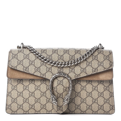 Gucci GG Supreme Monogram Small Dionysus Shoulder Bag Taupe 1 of 15