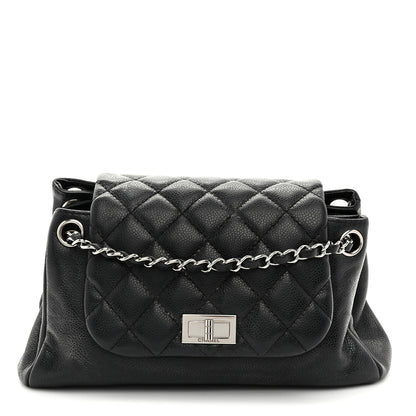 Chanel Caviar Quilted Accordion Mademoiselle Flap Black 1 of 10