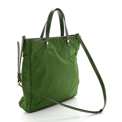 Prada Tessuto Nylon Oro Tote Larice 3 of 12