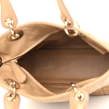 Christian Dior Lambskin Cannage Small Soft Lady Dior Beige 5 of 15