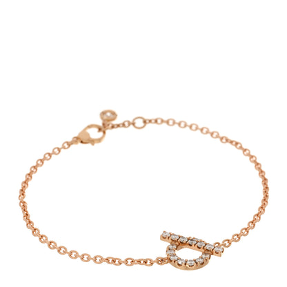 Hermes 18K Rose Gold Diamond Finesse Bracelet ST 1 of 4