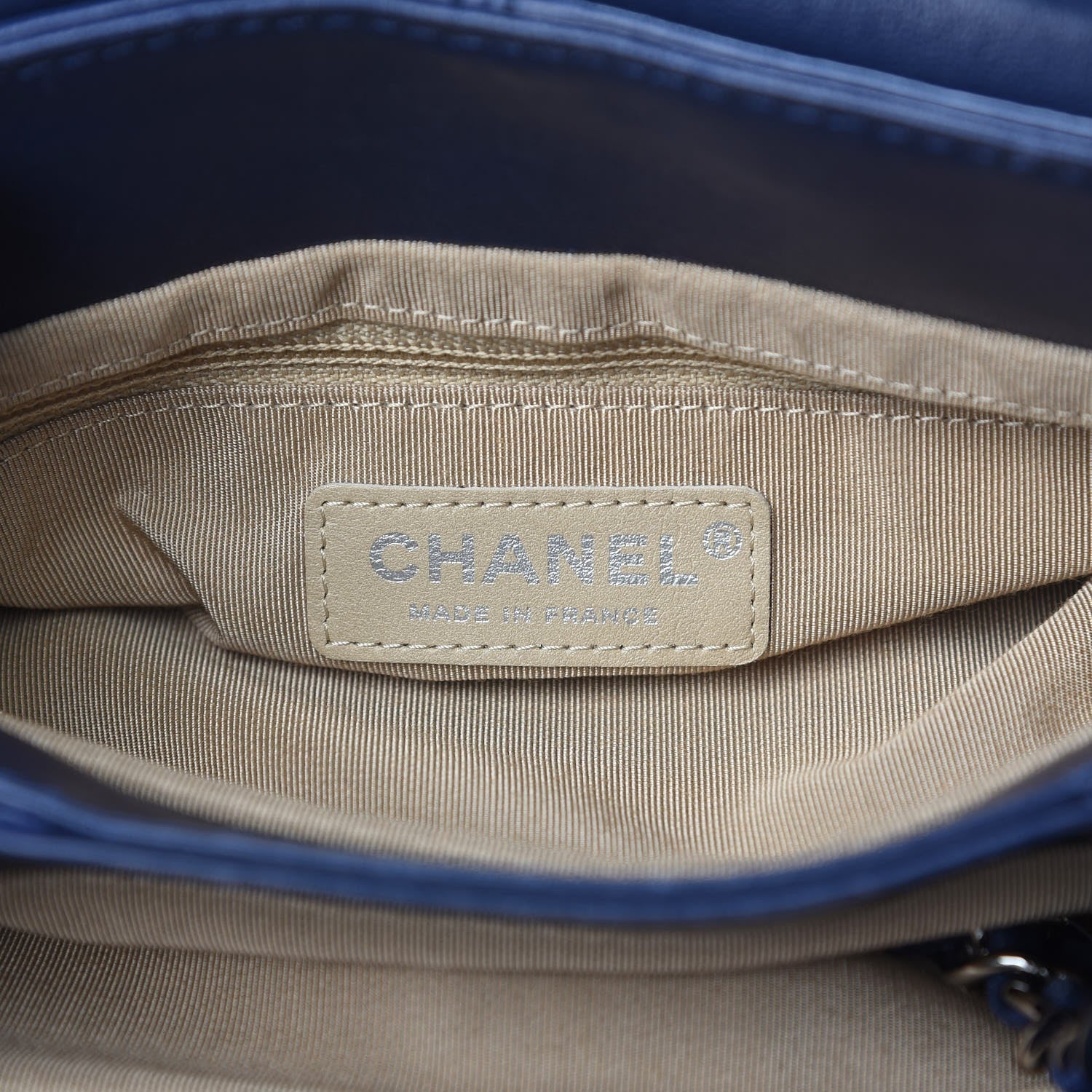 Chanel Shiny Lambskin Quilted Mini Trianon Messenger Flap Blue 5 of 10