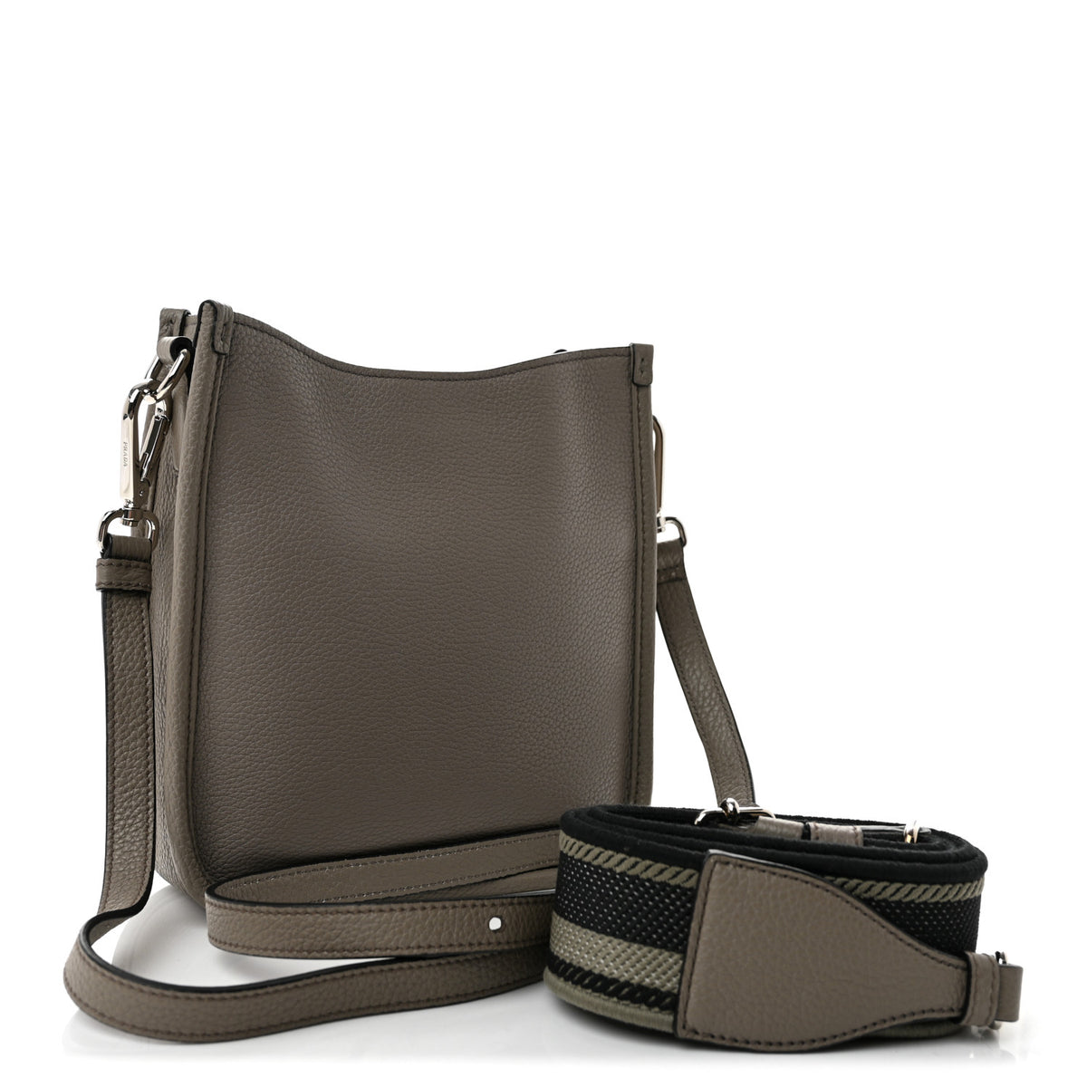 Vitello Daino Soft Mini Hobo Messenger Bag Argilla