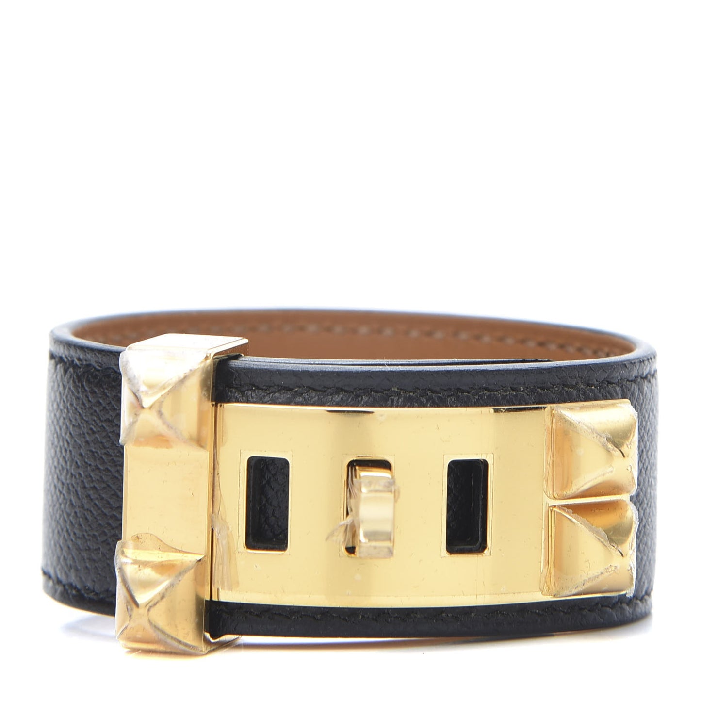 Madame Calfskin Collier de Chien 24 Bracelet T1 Black