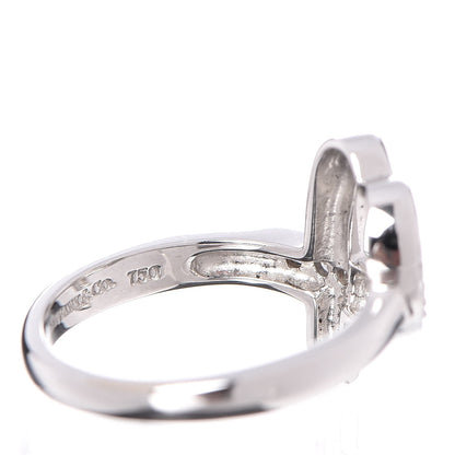 Tiffany 18K White Gold Diamond Paloma Picasso Loving Heart Ring 52 6 5 of 6