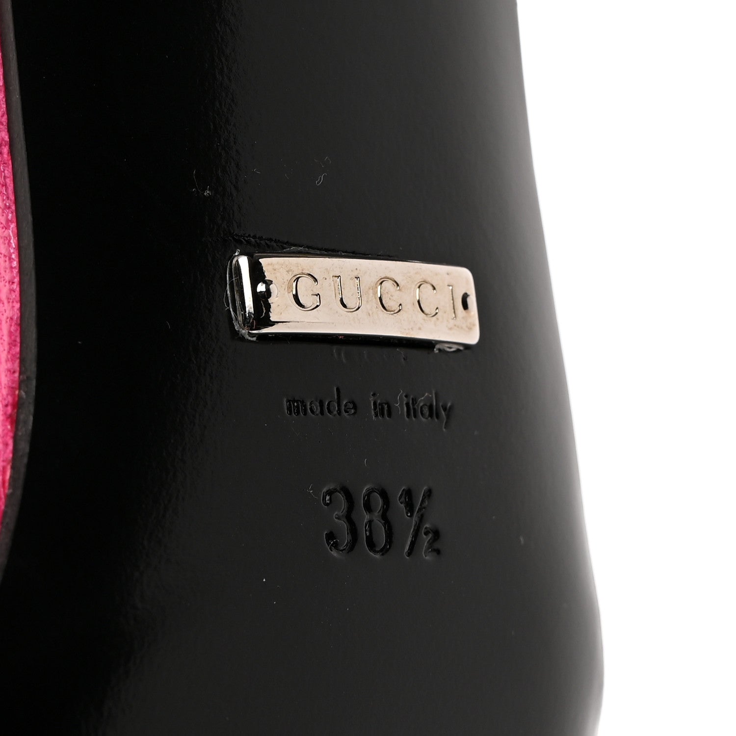 Gucci Tela Retino Nappa Charlotte Crystal GG Monogram Square G 75mm Slingback Pumps 38.5 Bright Bouganville Fairy Fucsia 7 of 8