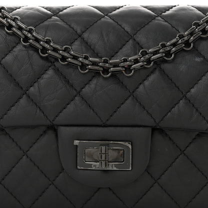 Chanel Aged Calfskin Quilted 2.55 Reissue Mini Flap So Black 8 of 10