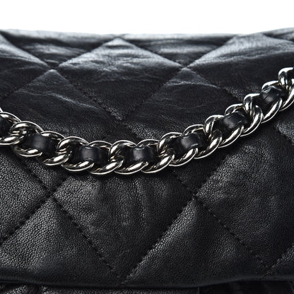 Chanel Washed Lambskin Quilted Medium Chain Around Messenger Black 13 of 13