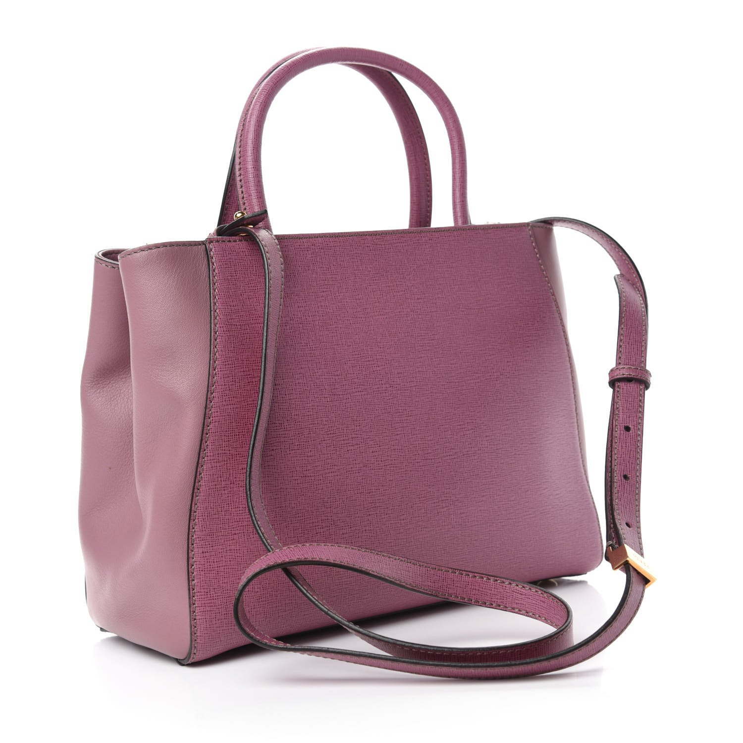 Fendi Vitello Elite Flamingo Petite 2Jours Tote Lilla Glicine 3 of 10
