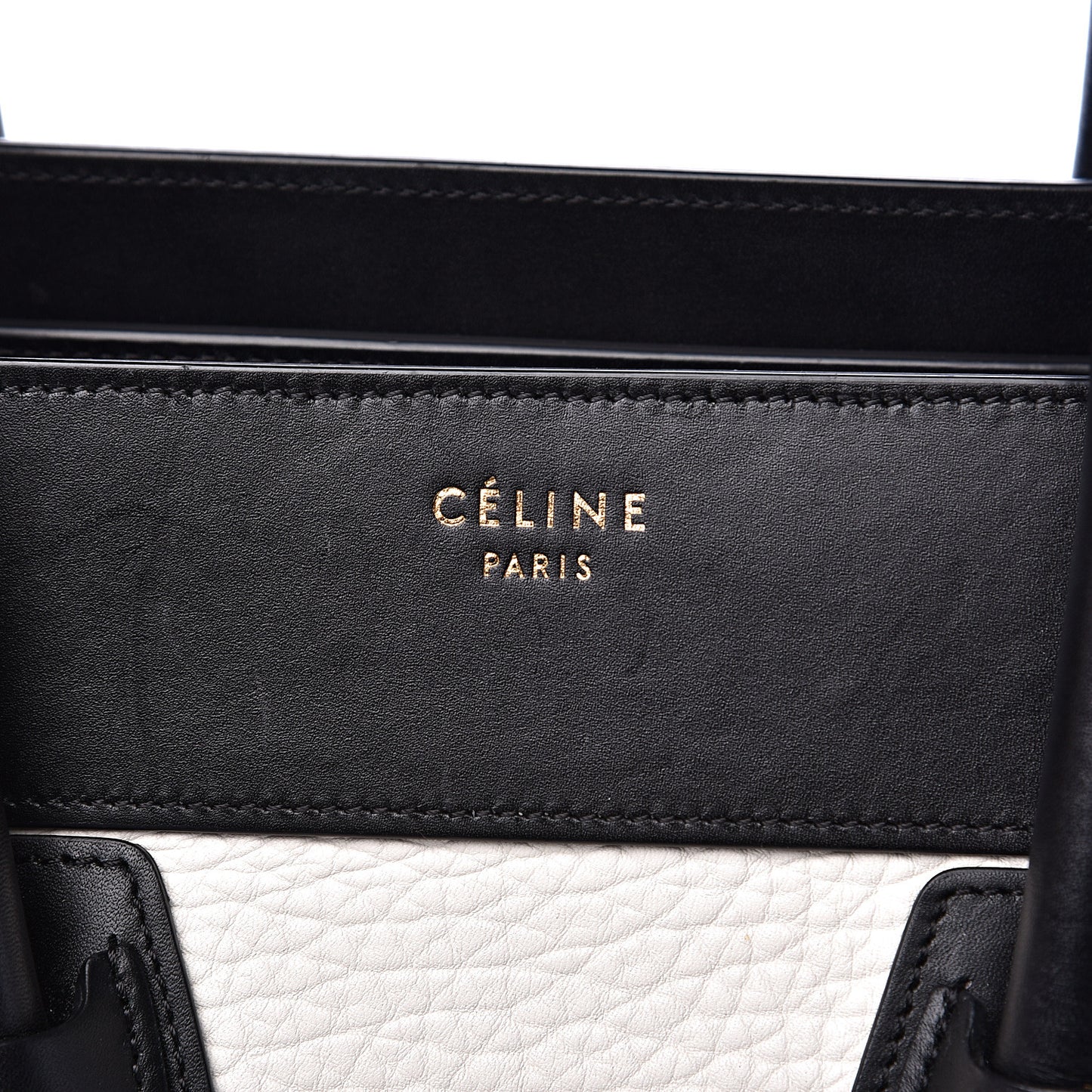 Bullhide Calfskin Mini Bi-Color Luggage Black White