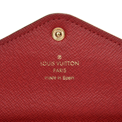 Louis Vuitton Damier Ebene Josephine Wallet Red 6 of 9