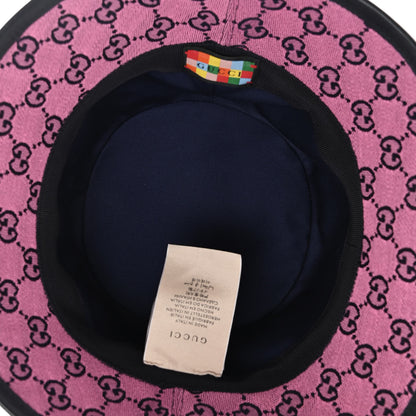 Gucci Monogram Multicolor New Sakai Calfskin Bob Malibu Bucket Hat M Parma Violet Blue 5 of 8