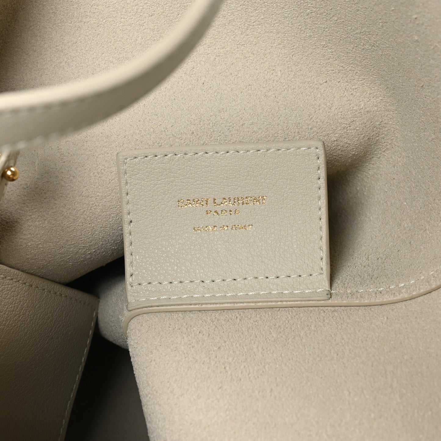Calfskin Large Shopping Tote Crema Soft