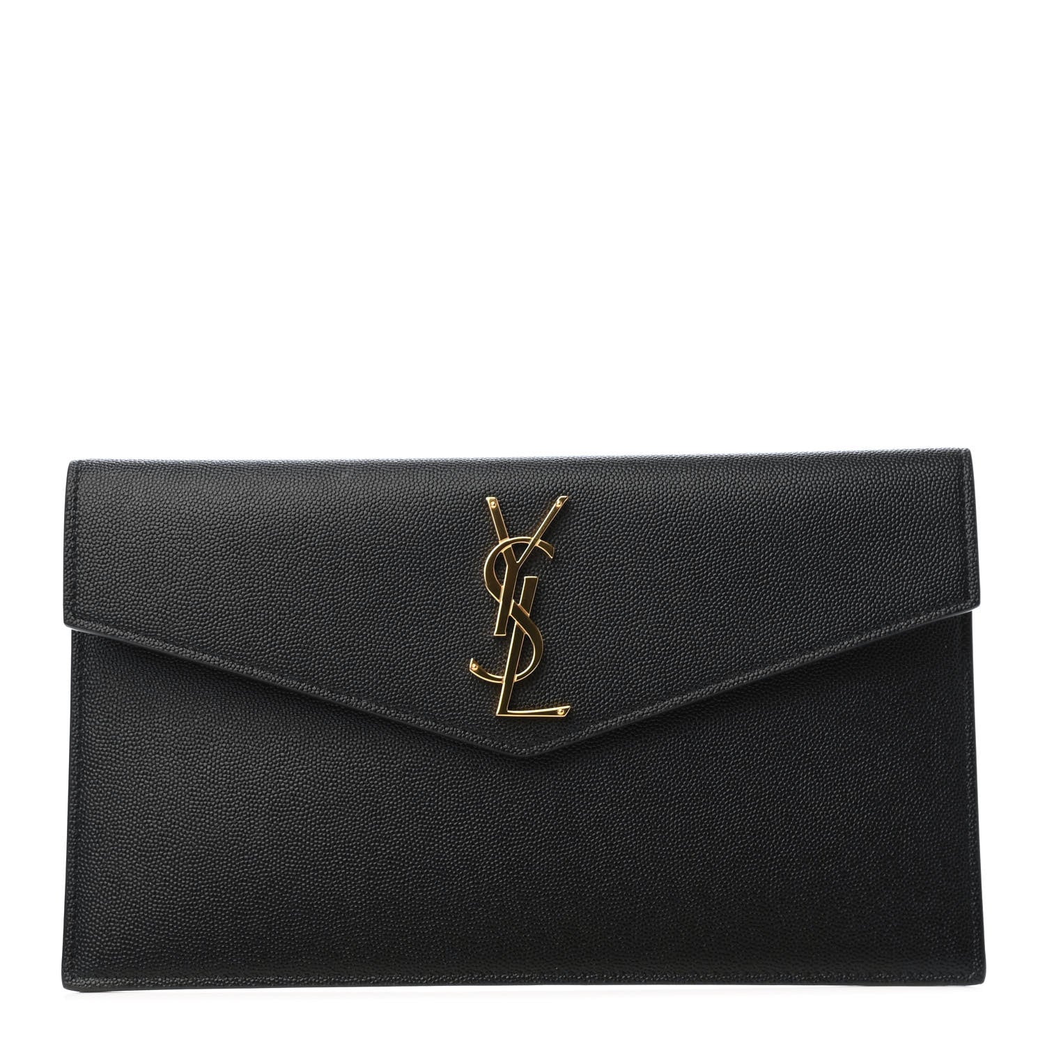 Saint Laurent Grain De Poudre Uptown Pouch Black 1 of 7