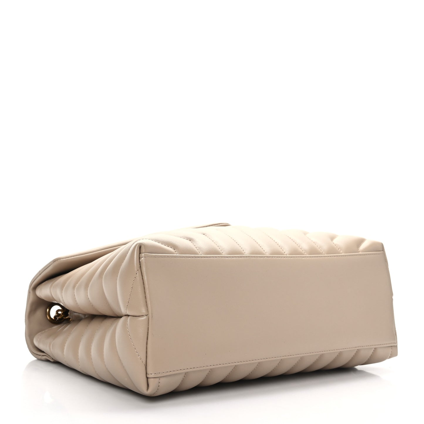 Calfskin Y Quilted Monogram Medium Loulou Chain Satchel Dark Beige