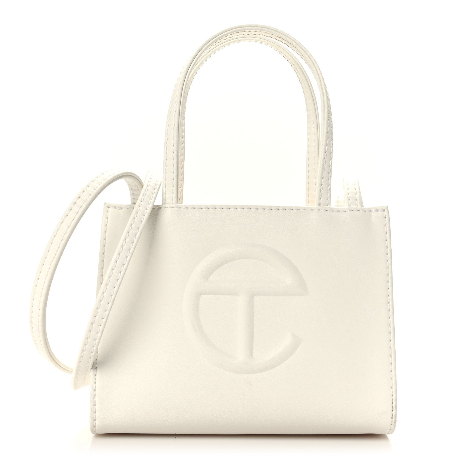 Telfar Vegan Leather Small Shopping Bag White 1 of 8