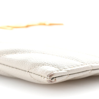 Saint Laurent Grain De Poudre Chevron Monogram Bill Pouch Crema Soft 9 of 12